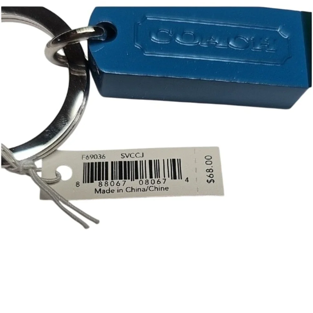 Coach Keychain‎ USB Drive Blue 8GB Keyring F69036 NWT